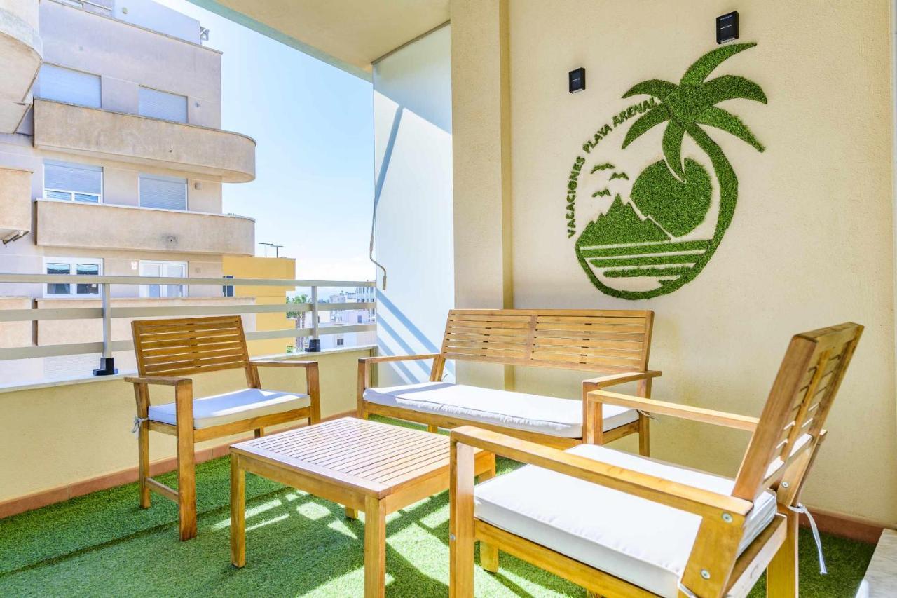 Apart Port Arenal Con Terraza Y Piscina บูร์เรียนา ภายนอก รูปภาพ
